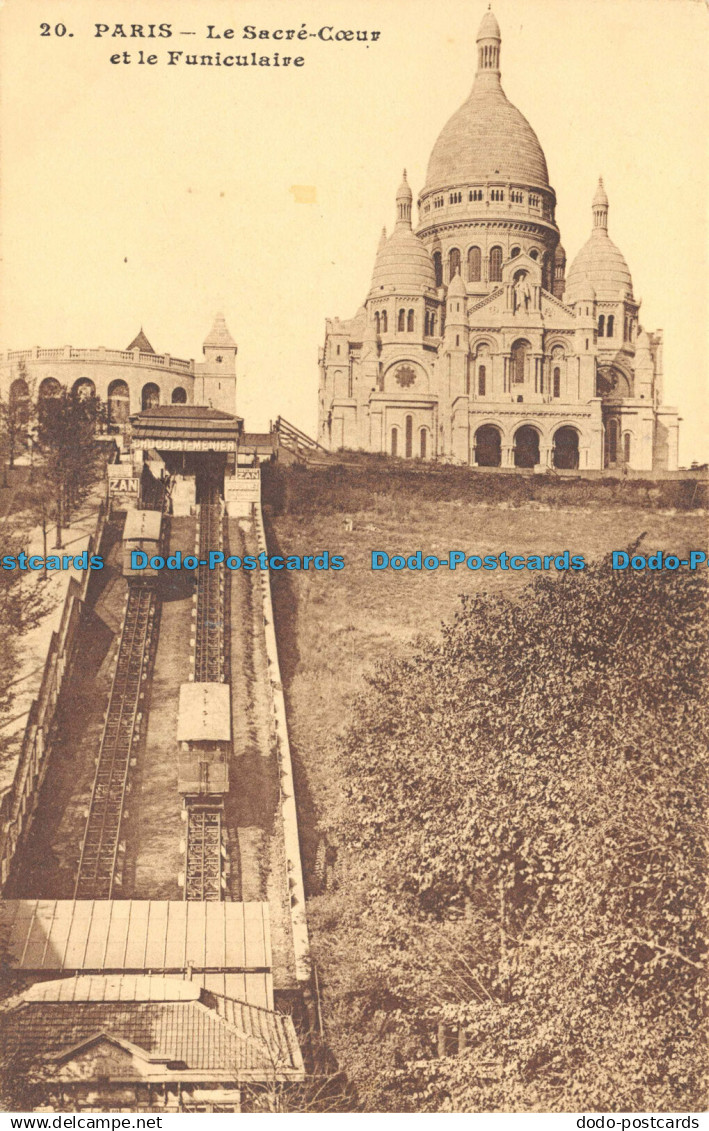 R127925 Paris. La Sacre Coeur et le Funiculaire. No 20. B. Hopkins