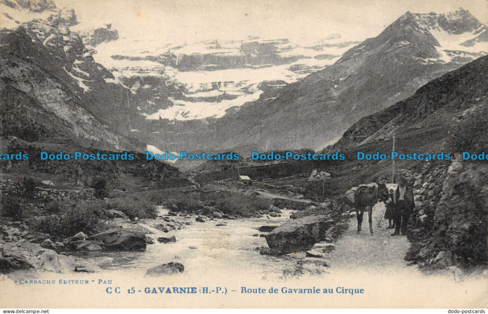 R145307 Gavarnie. Route de Gavarnie au Cirque. C. C. No 15