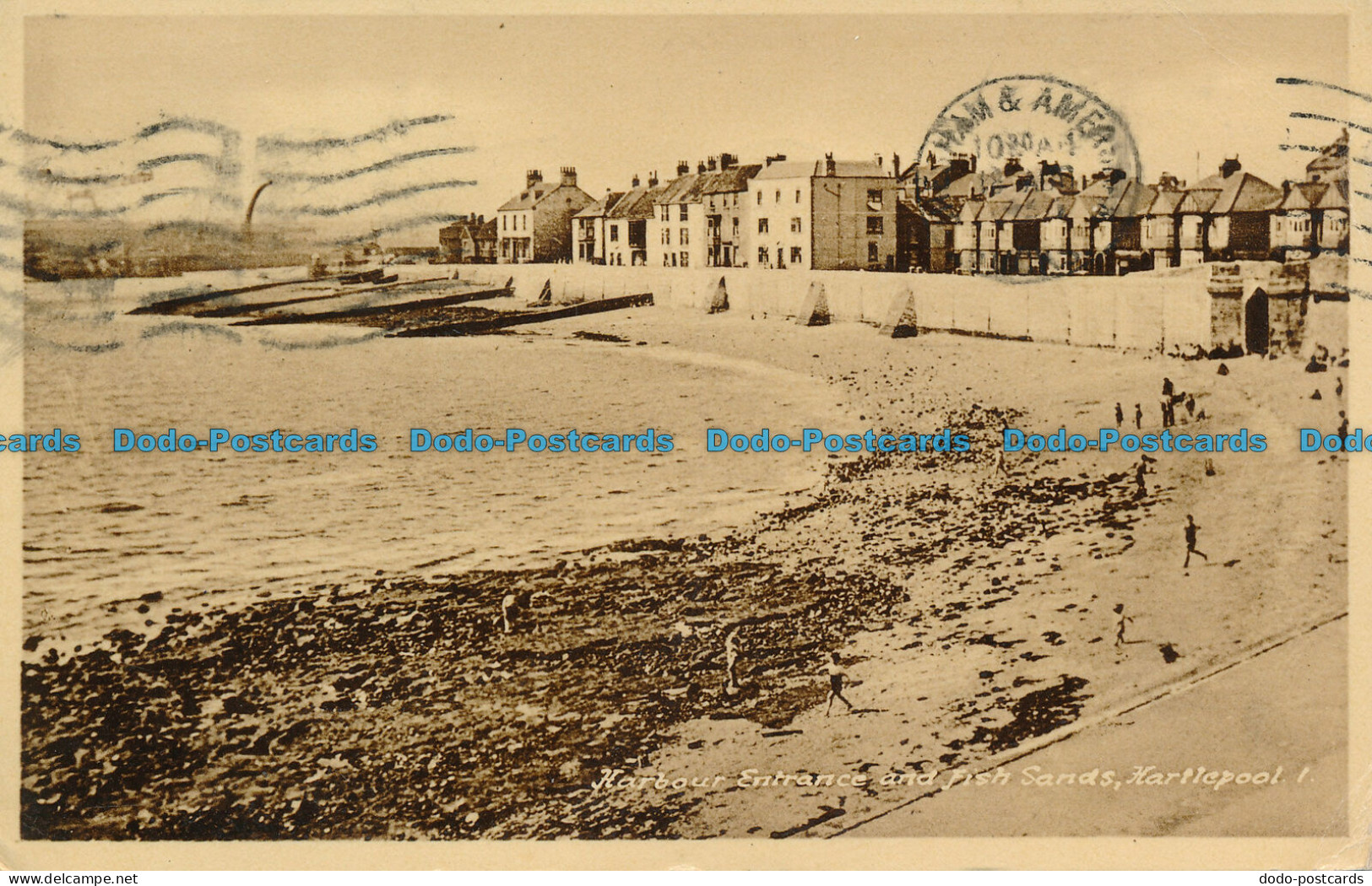 R155882 Harbour Entrance and Fish sands. Hartlepool. M. and L. National. 1955