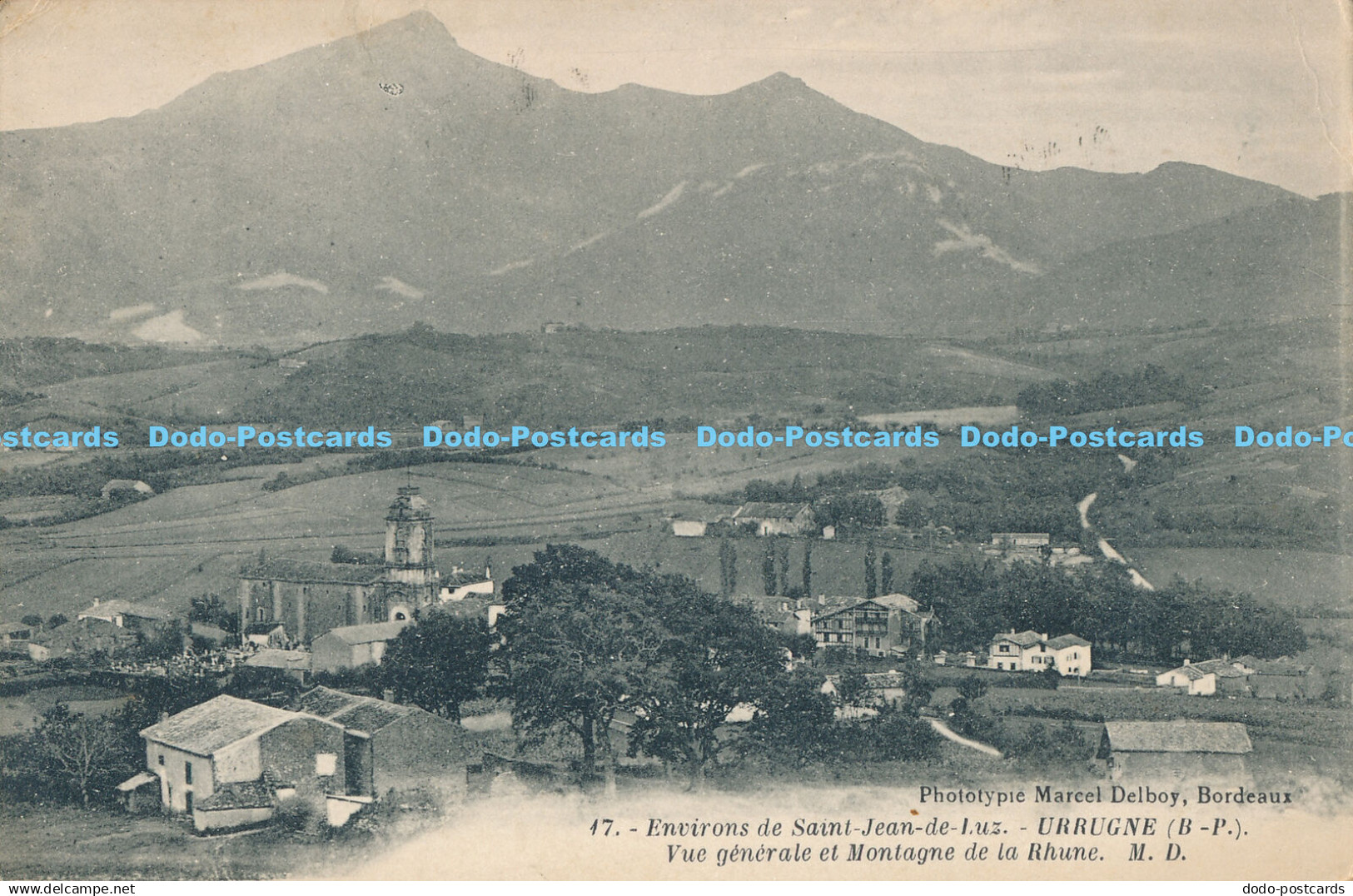 R178729 Urrugne. Vue Generale et Montagne de la Rhune. Marcel Delboy. No 17