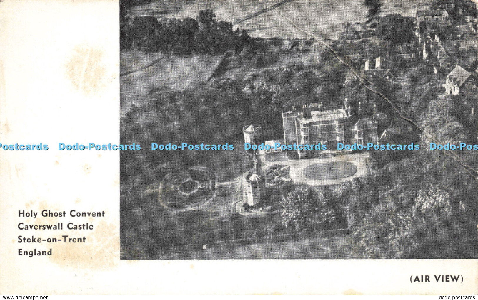 R210560 Holy Ghost Convent Caverswall Castle Stoke on Trent England Air View