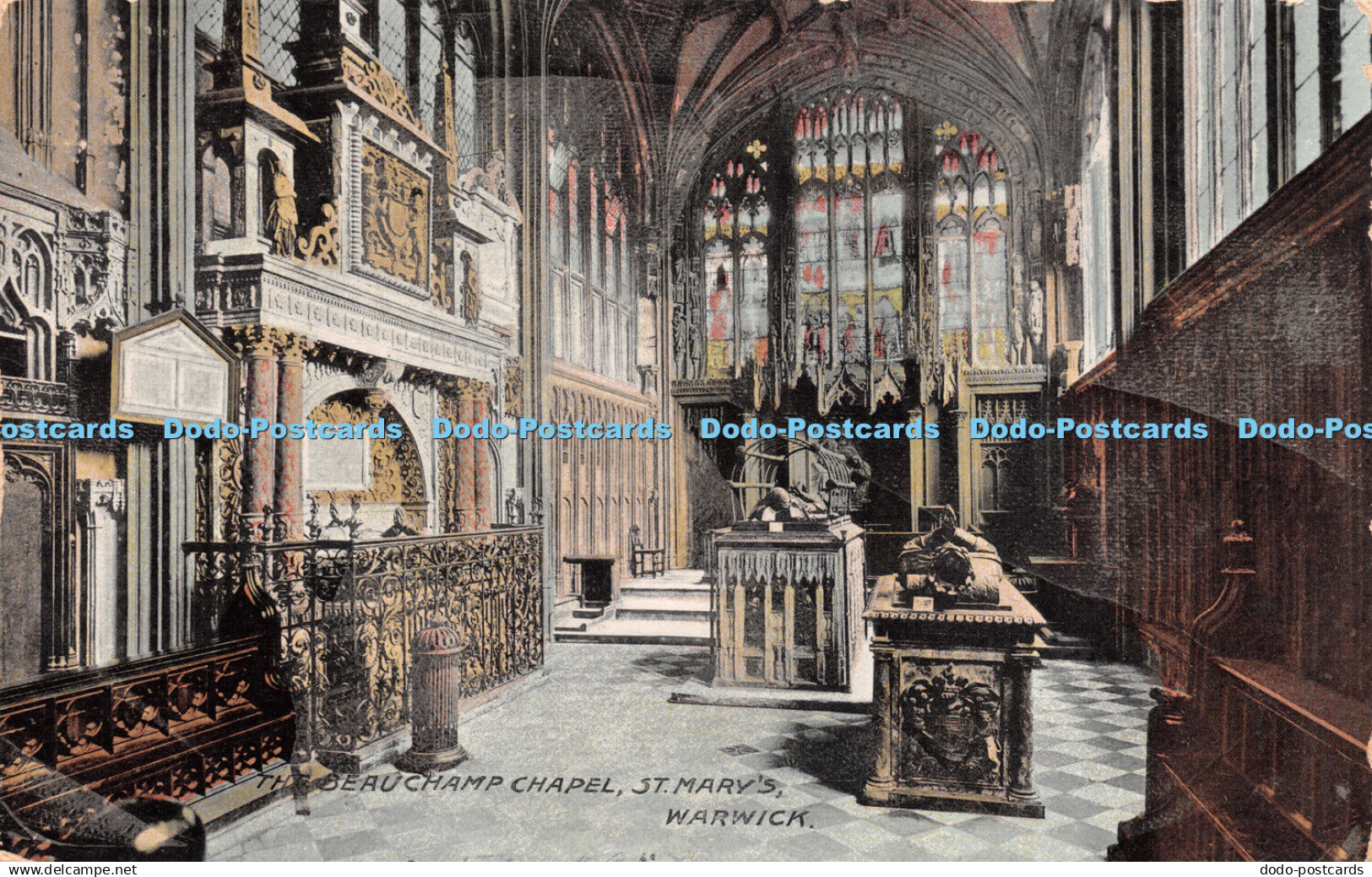 R220122 The Beauchamp Chapel St Marys Warwick Post Card