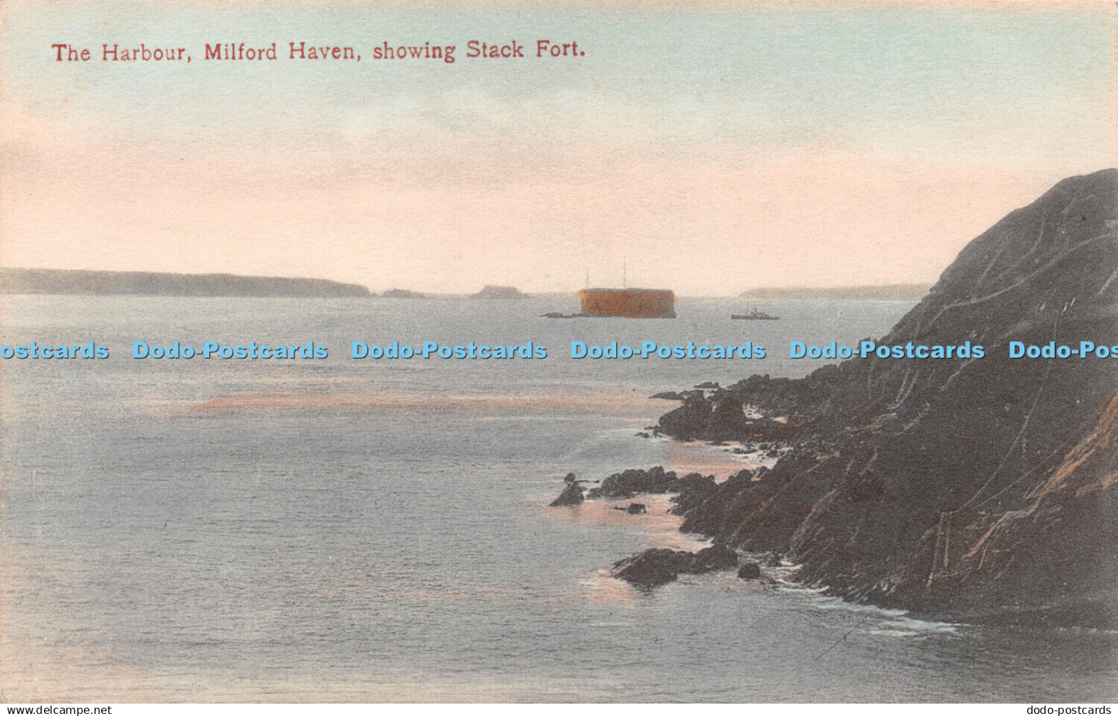 R230696 The Harbour Milford Haven showing Stack Fort Hadfield Milford Haven Seri