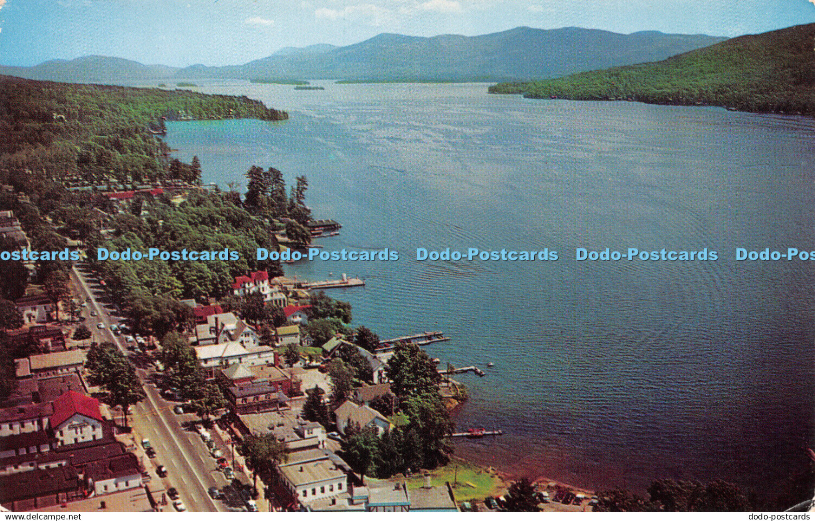 R232344 Aerial view Lake George showing the Village of Lake George in the foregr