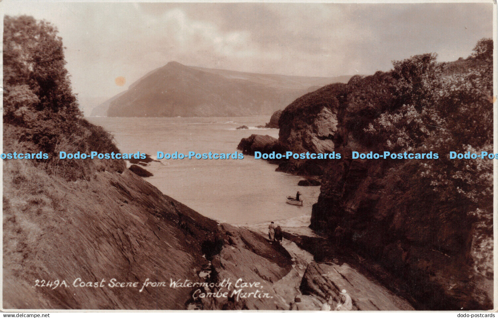 R233793 Coast Scene From Watermouth Cave Combe Martin Sunshine Sweetman RP No 22