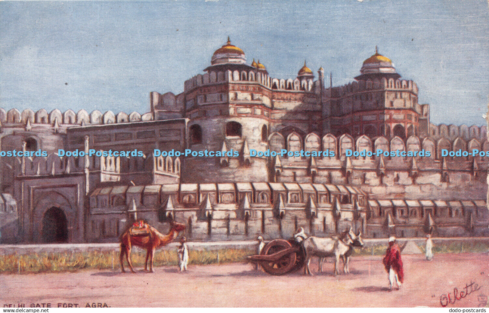 R254629 Delhi Gate Fort Agra Oilette Wide Wide World Series Agra Tuck Oilette 72