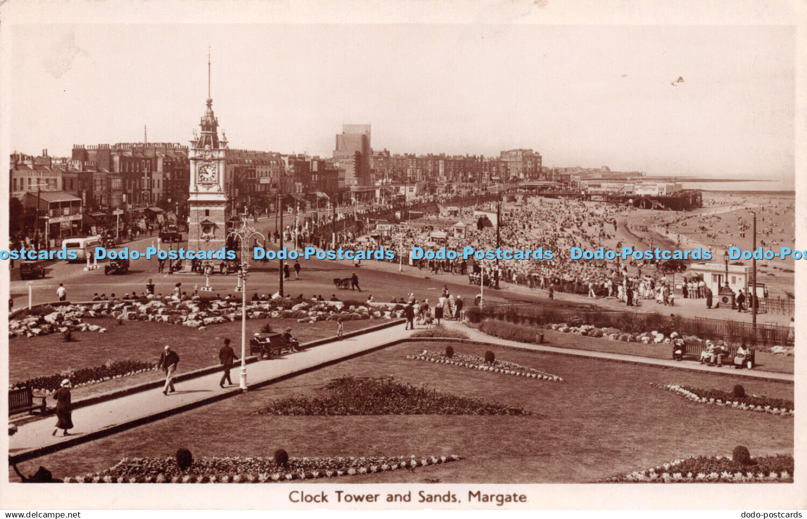 R259543 Clock Tower and Sands Margate A H and S Paragon Series Margate