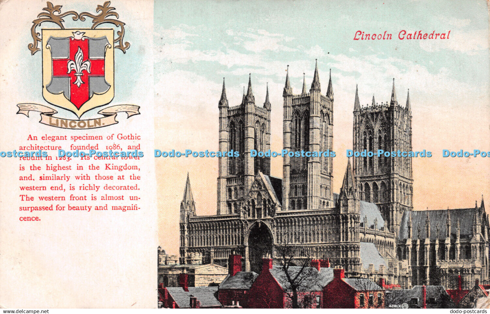 R262067 Lincoln Lincoln Cathedral 1906 Valentine JV No 4261X