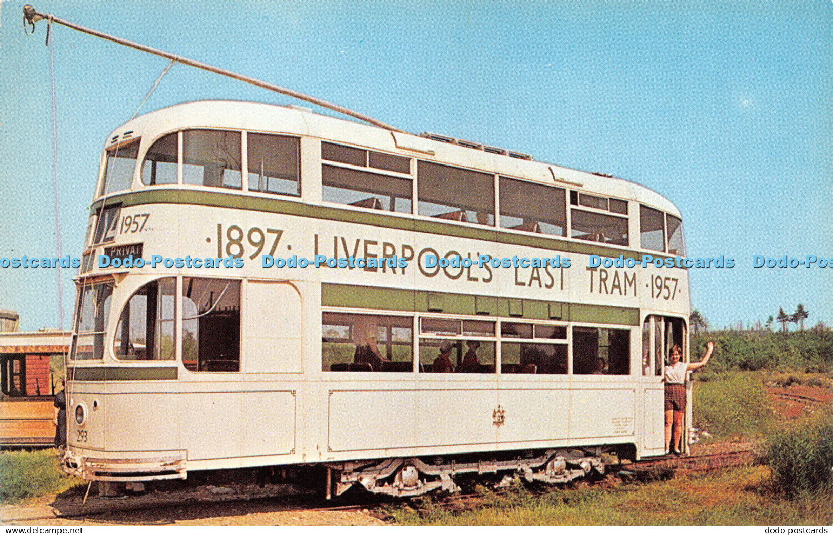 R273675 Seashore Trolley Museum Kennebunkport No 293 Double Decker Maine Electri