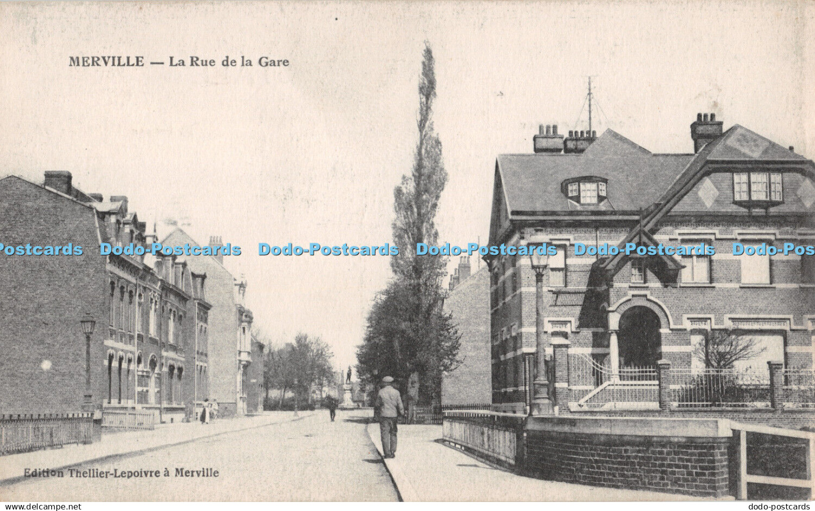 R278439 Merville La Rue De La Gare Thellier Lepoivre A Merville Phot Des Etablis