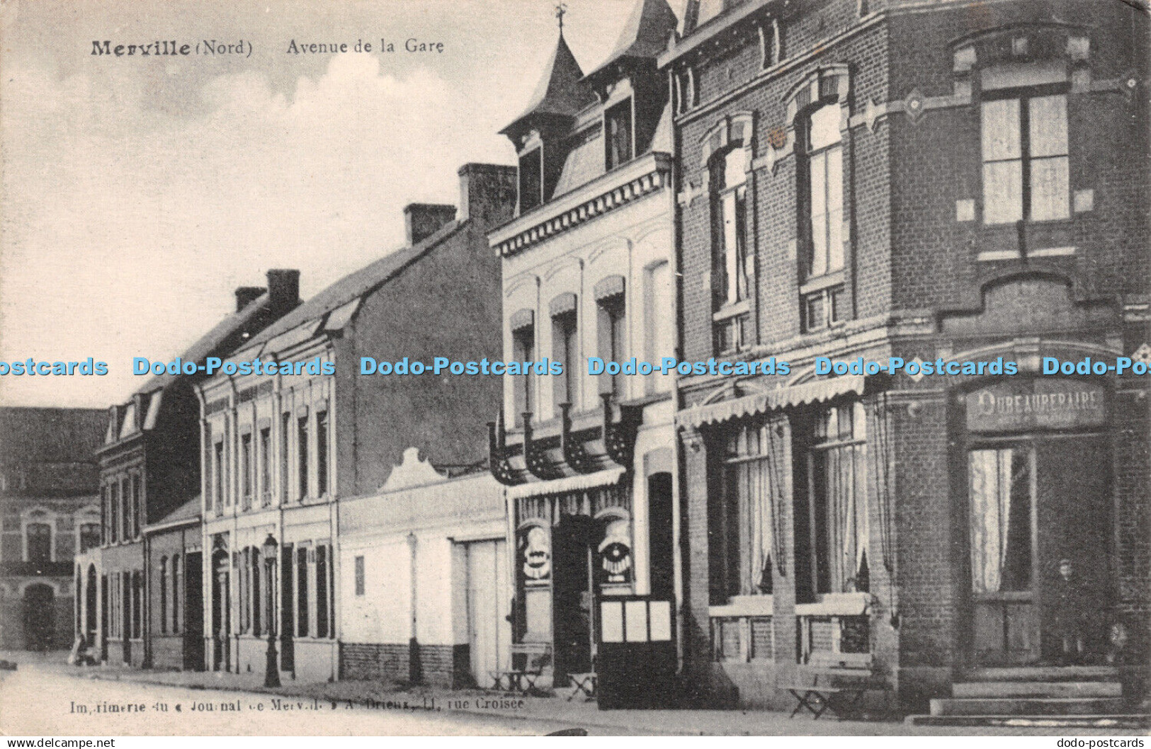 R281629 Merville Nord Avenue de la Gare Imprimerie du Journal de Merville A Drie