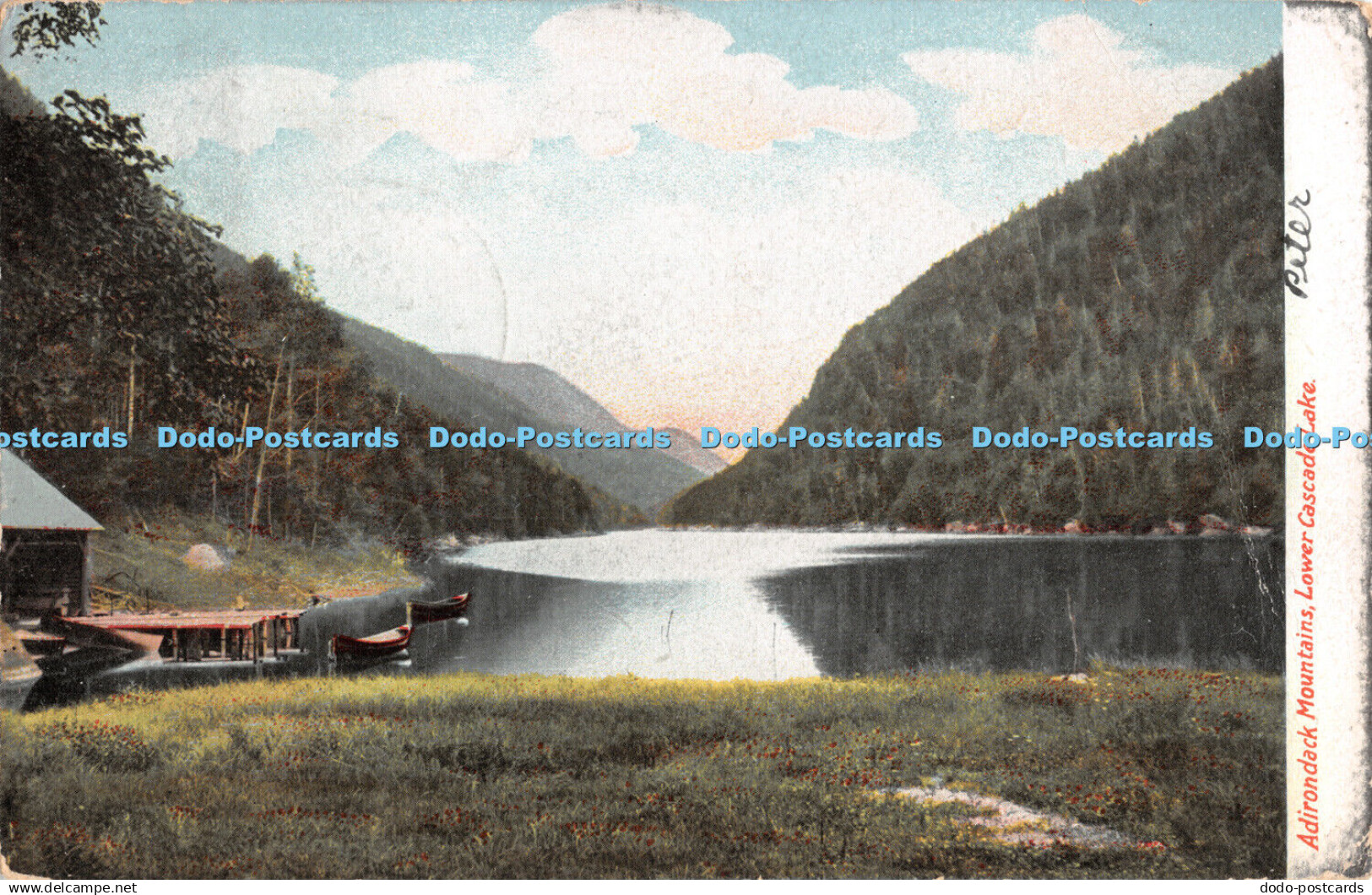 R290028 Adirondack Mountains Lower Cascade Lake The Hugh C Leighton 1906