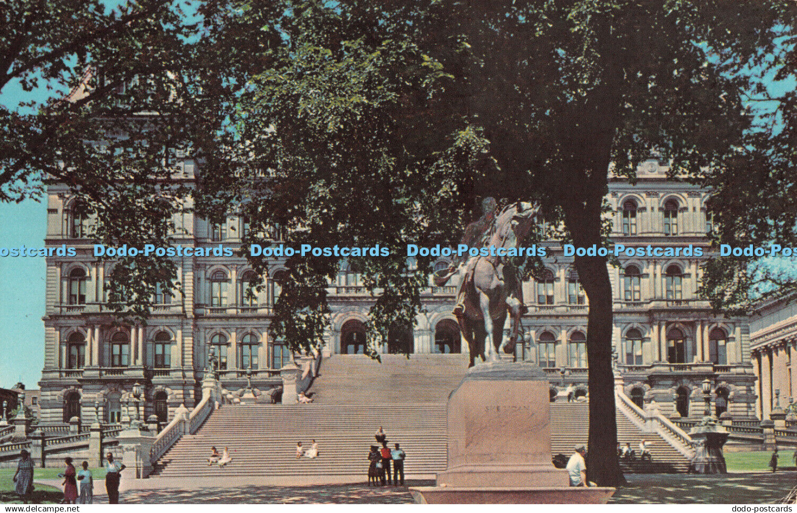 R298452 State Capitol With Statue Of General Philip Sheridan Albany New York Cur