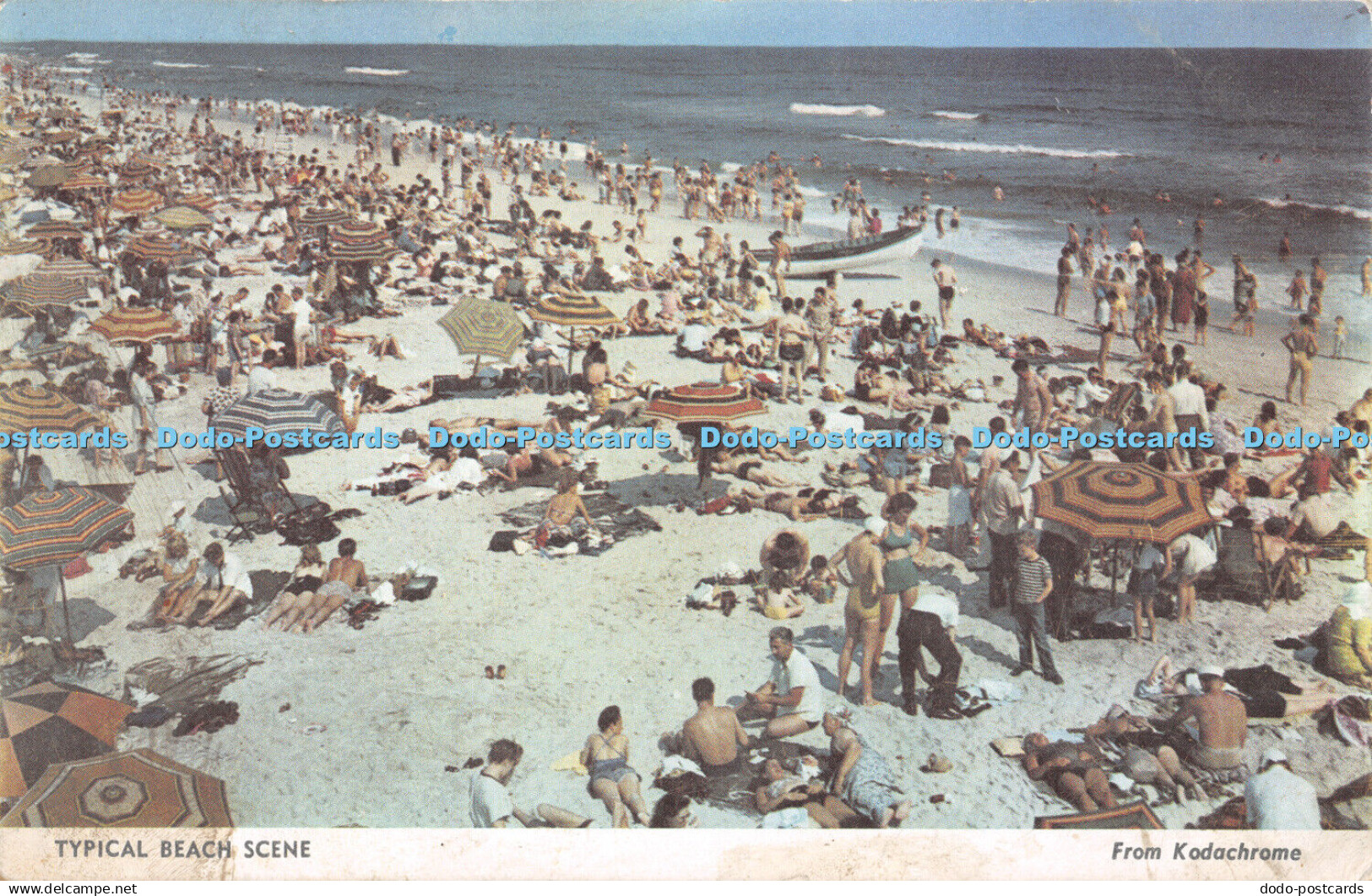 R314741 Typical Beach Scene Kodachrome Long Island State Park Commission Pontier