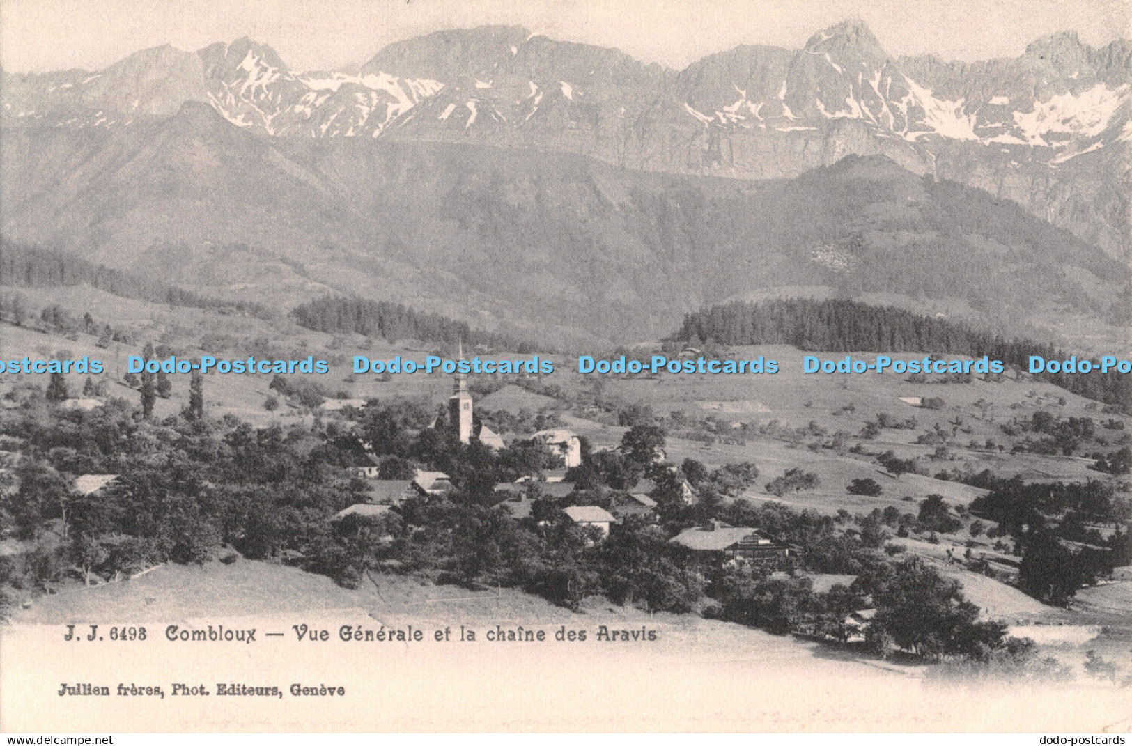 R348370 Combloux Vue Generale et la Chaine des Aravis J J Jullien Freres