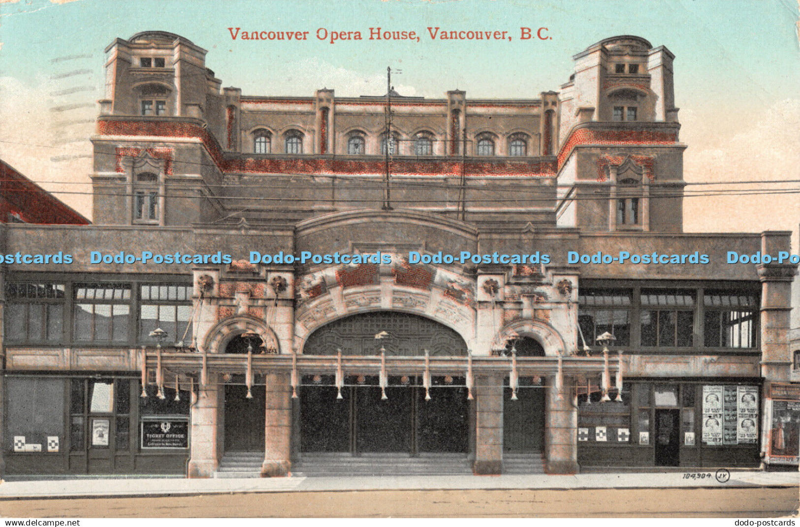 R353681 Vancouver B C Vancouver Opera House Valentine 1910