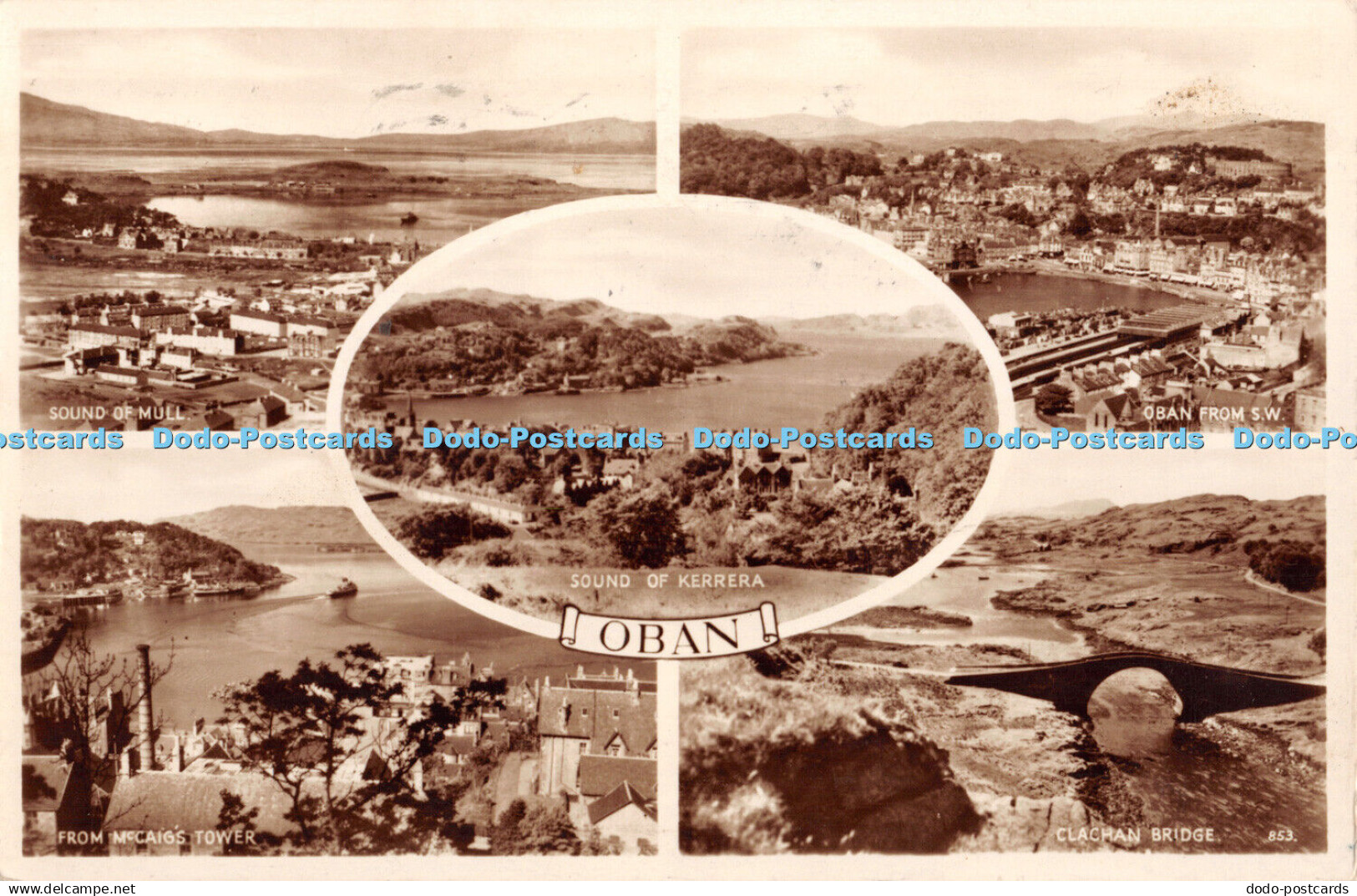 R375351 Oban 853 Henderson Real Photograph Series A D Henderson 1953 Multi View