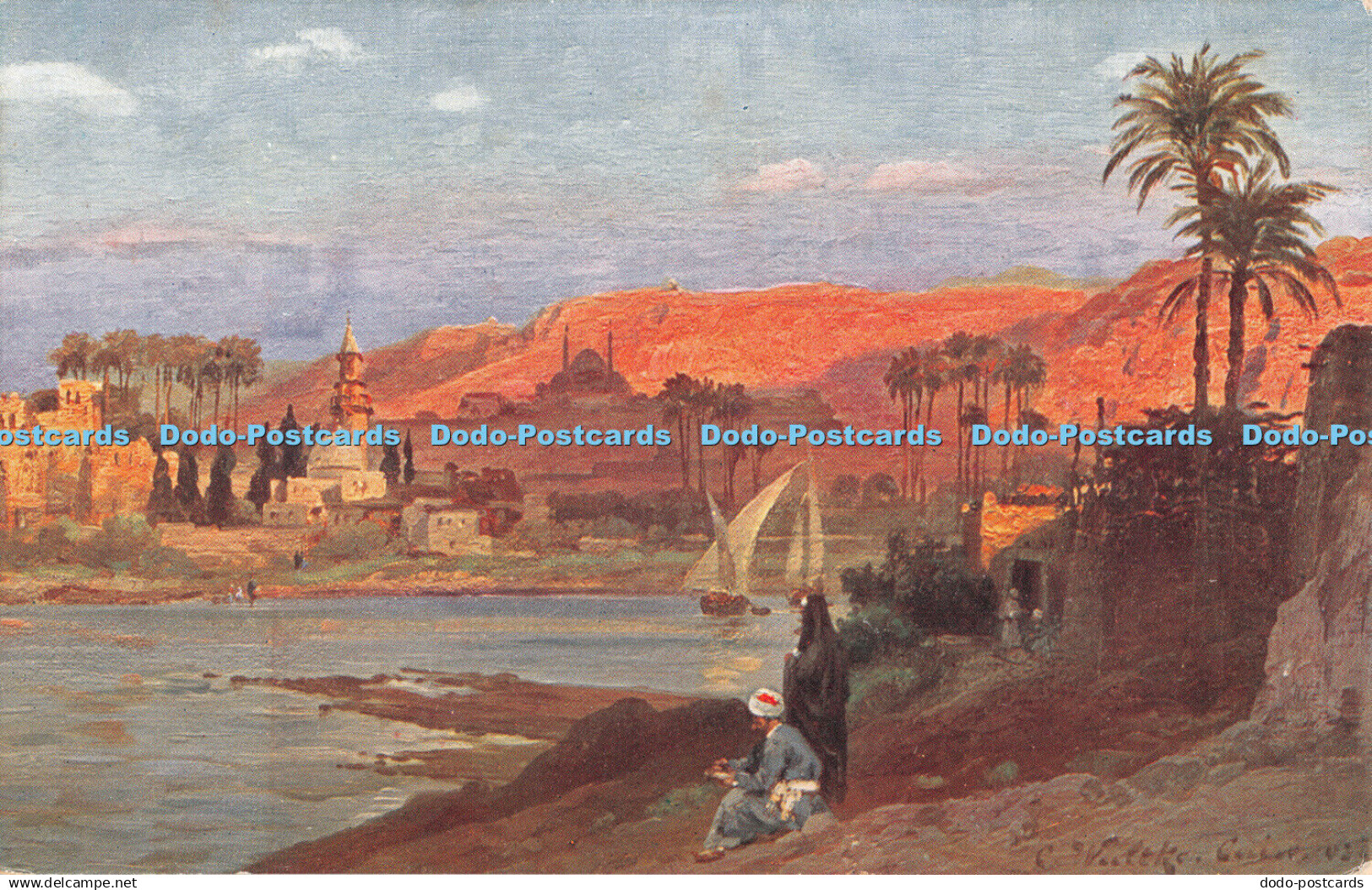 R386057 Evening Near Gizeh C Wuttke Postcard