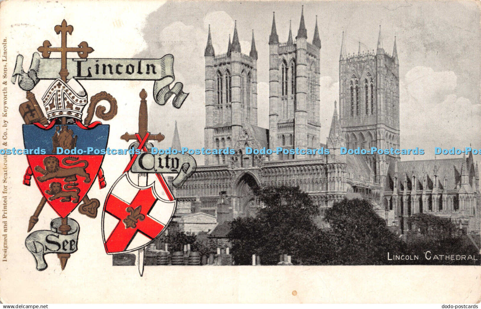 R390307 Lincoln City Lincoln Cathedral Keyworth Lincoln Imp Series K and S 1903