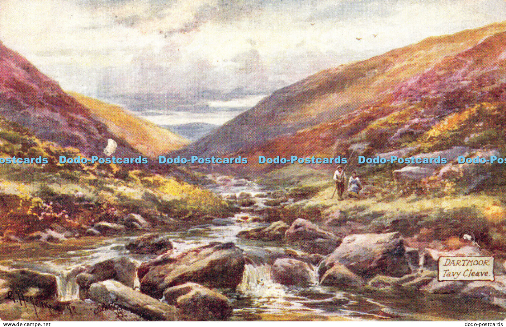 R390642 Dartmoor Tavy Cleave Picturesque Dartmoor Series VI Tuck Oilette 7748