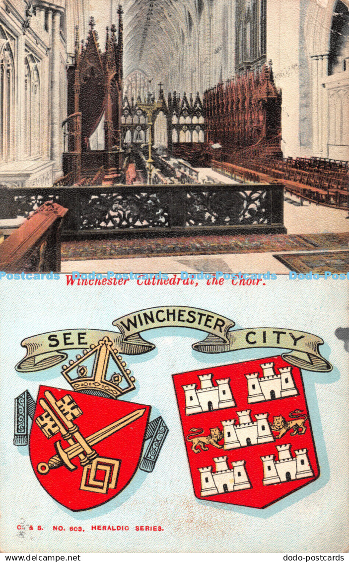 R408289 See Winchester City Winchester Cathedral the Choir C and S Heraldic Seri