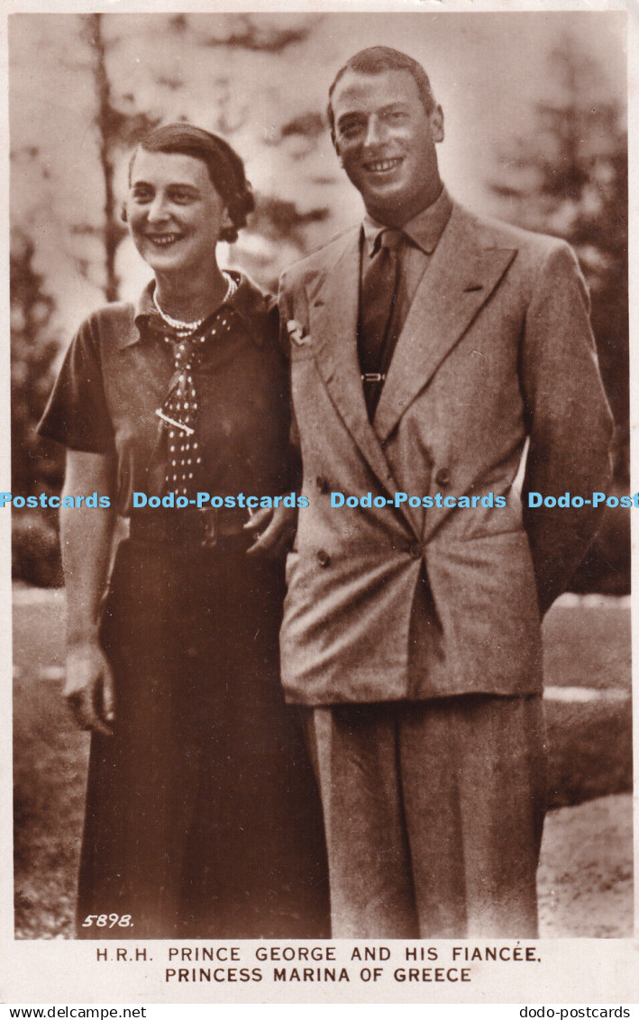 R409284 H R H Prince George and His Fiancee Princess Marina of Greece Valentine