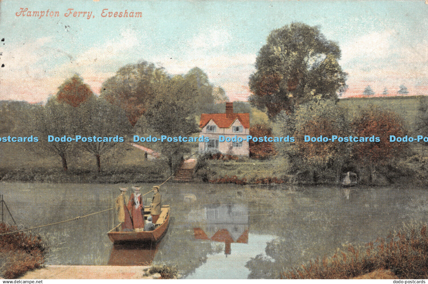 R412698 Evesham Hampton Ferry Postcard 1903