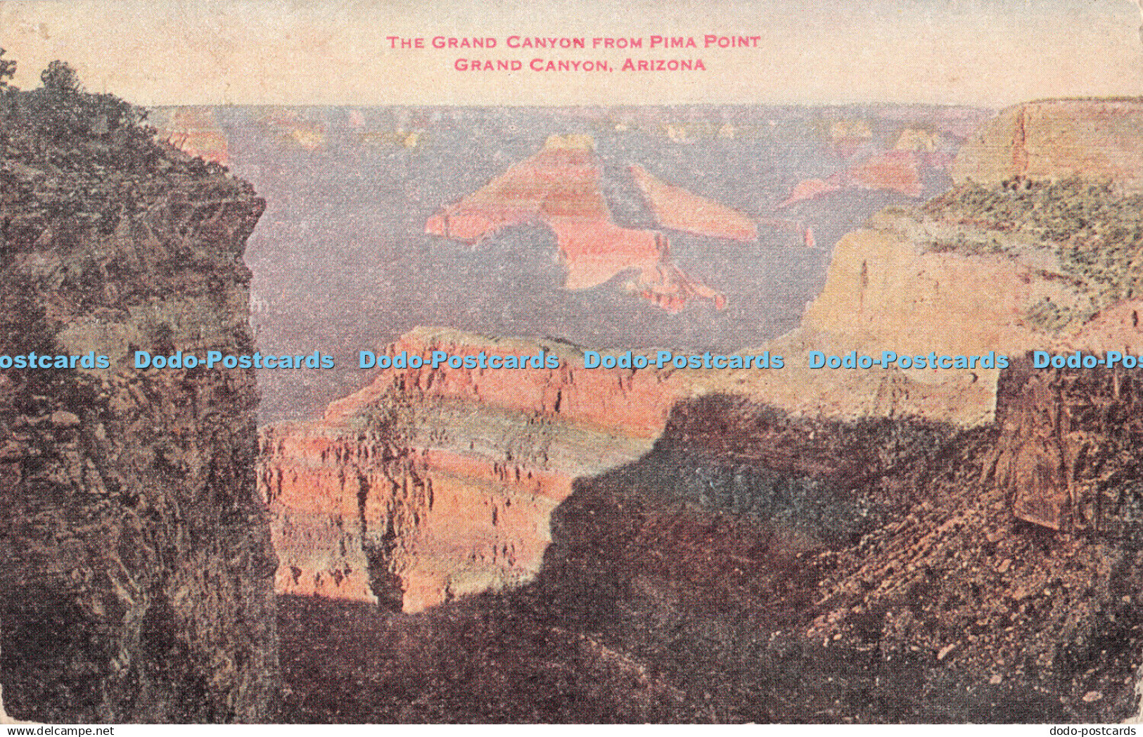 R416636 The Grand Canyon from Pima Point Grand Canyon Arizona Fred Harvey No H26