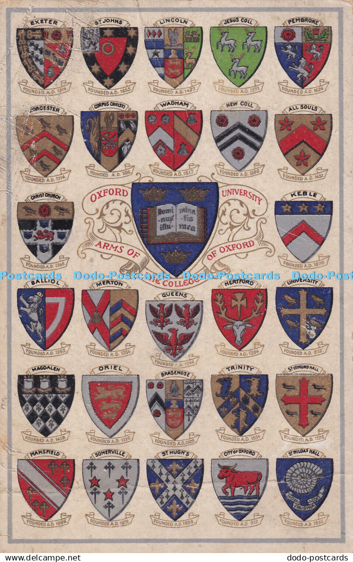 R420263 Oxford University Arms of the Colleges of Oxford Varsity Oxford City