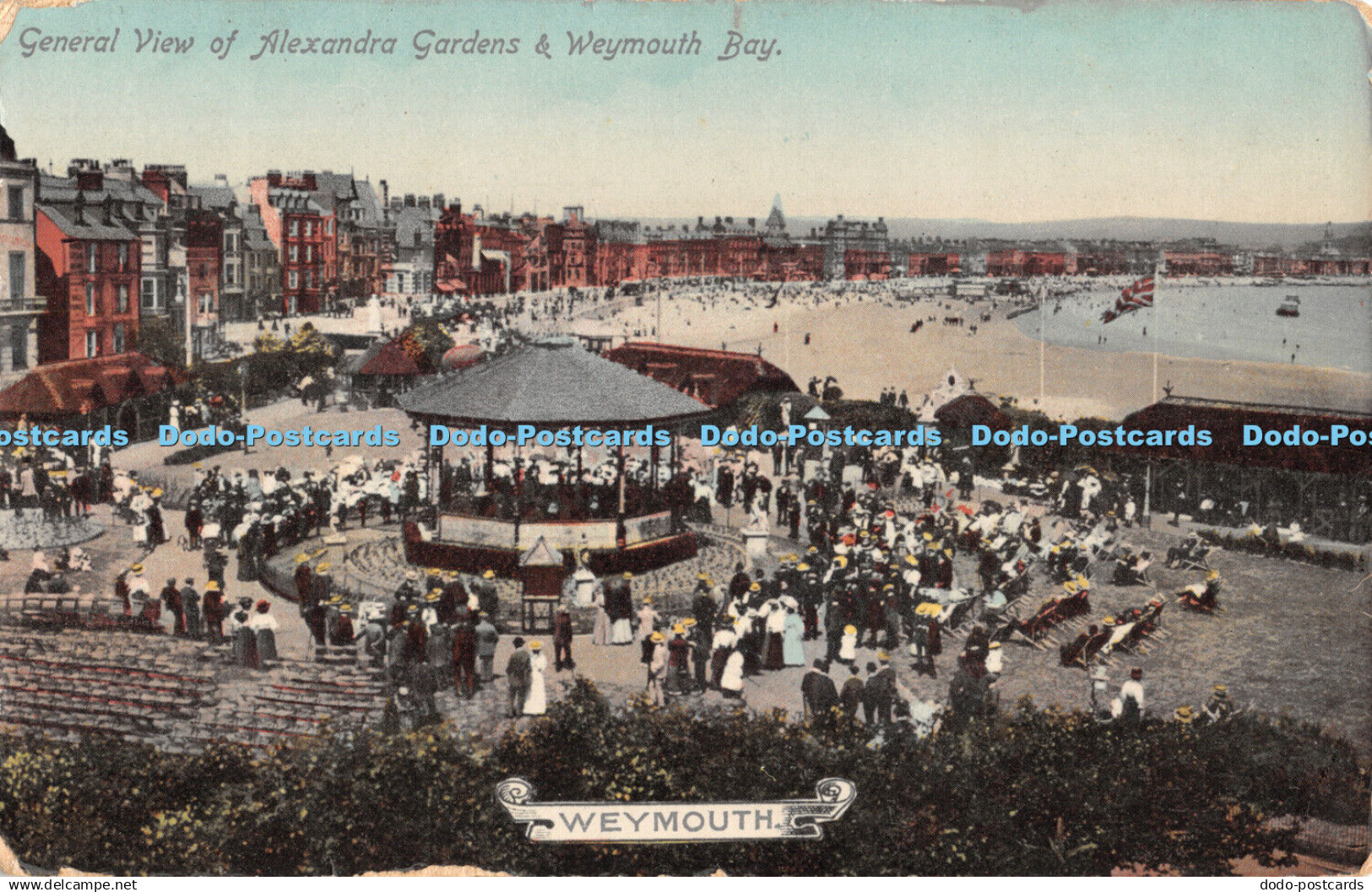 R437326 Weymouth General View of Alexandra Gardens and Weymouth Bay J Welch