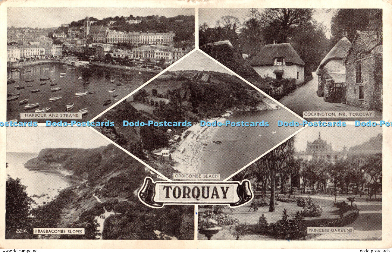 R446776 Torquay Oddicombe Beach Cockington Nr Torquay Multi View 1952