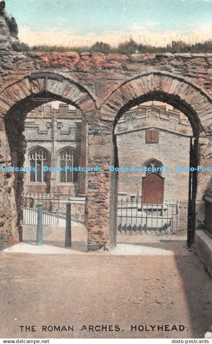 R458815 Holyhead The Roman Arches Postcard