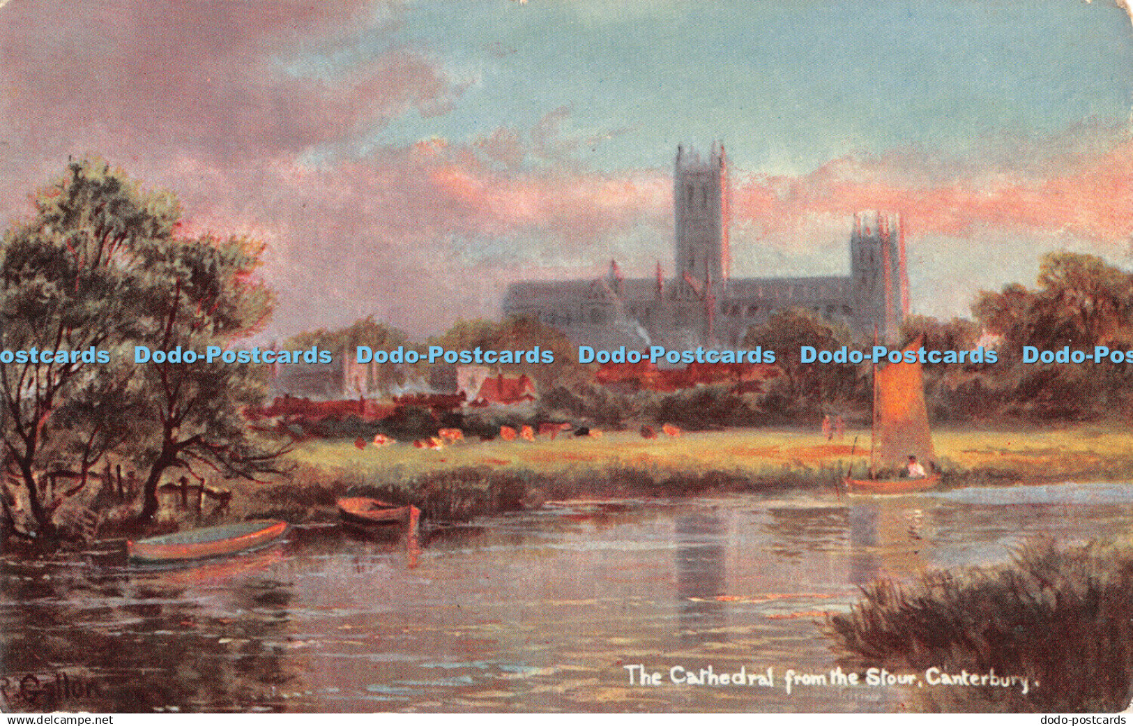 R478238 Canterbury The Cathedral From the Stour S Hildesheimer Canterbury Series