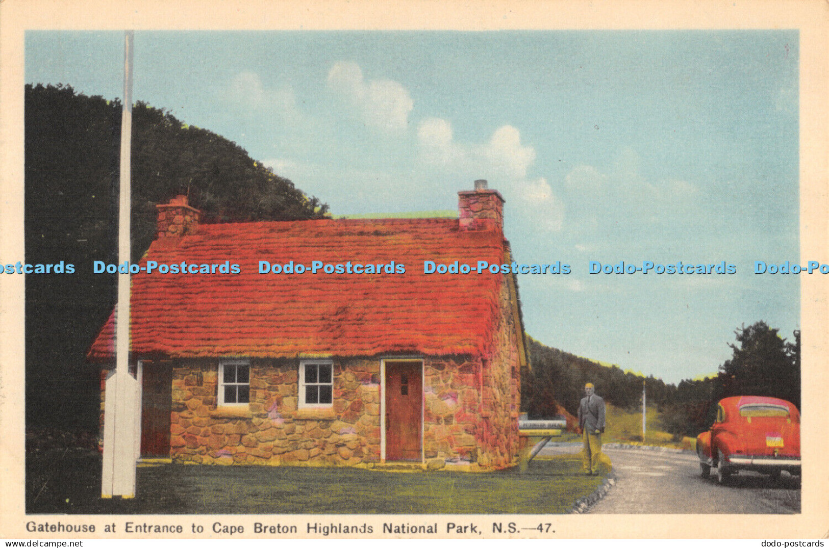 R480058 Gatehouse at Entrance to Cape Breton Highlands National Park Photogelati