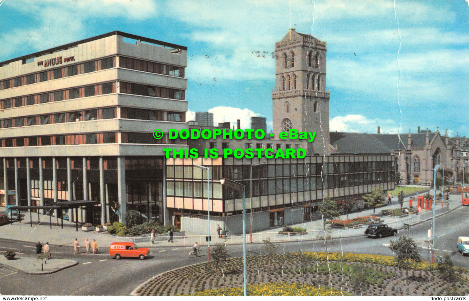 R480212 Dundee. The Angus Hotel and Old Steeple. 1974