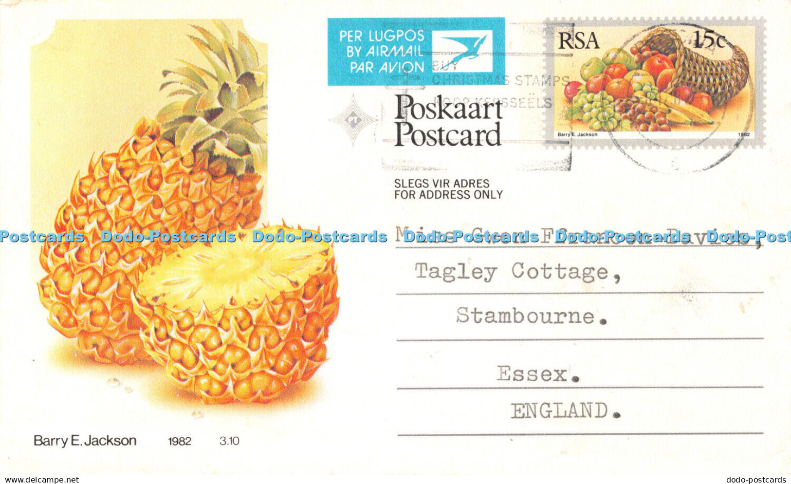 R483243 Postmark Pineapples Barry E Jackson