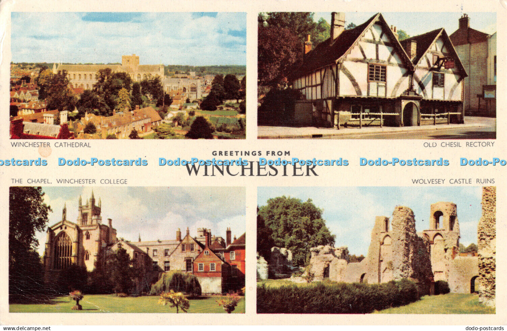 R490204 Greetings from Winchester Winchester Cathedral Old Chesil Rectory Jarrol