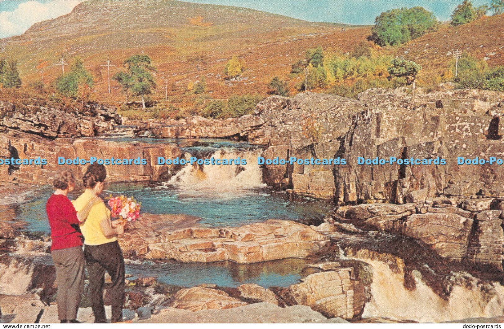 R490282 Scotland Ross and Cromarty Strath Garve Falls N P O 1969