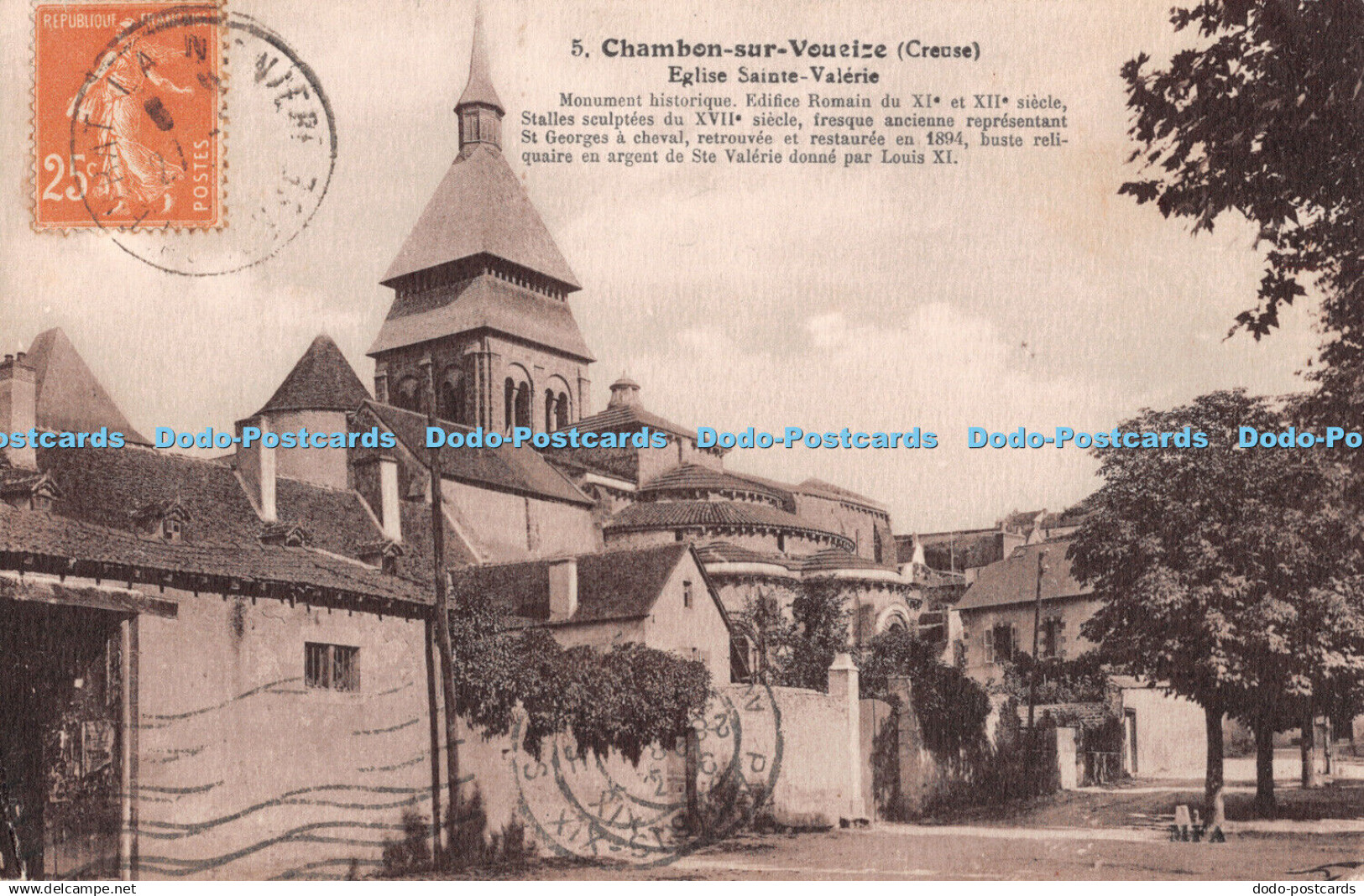 R493342 5 Chambon sur Voueize Creuse Eglise Sainte Valerie Monument historique