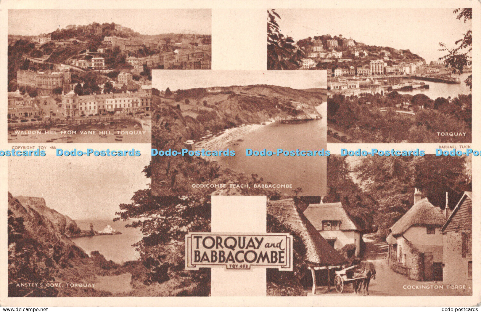 R506095 Torquay and Babbacombe Torquay Cockington Forge Tuck Multi View