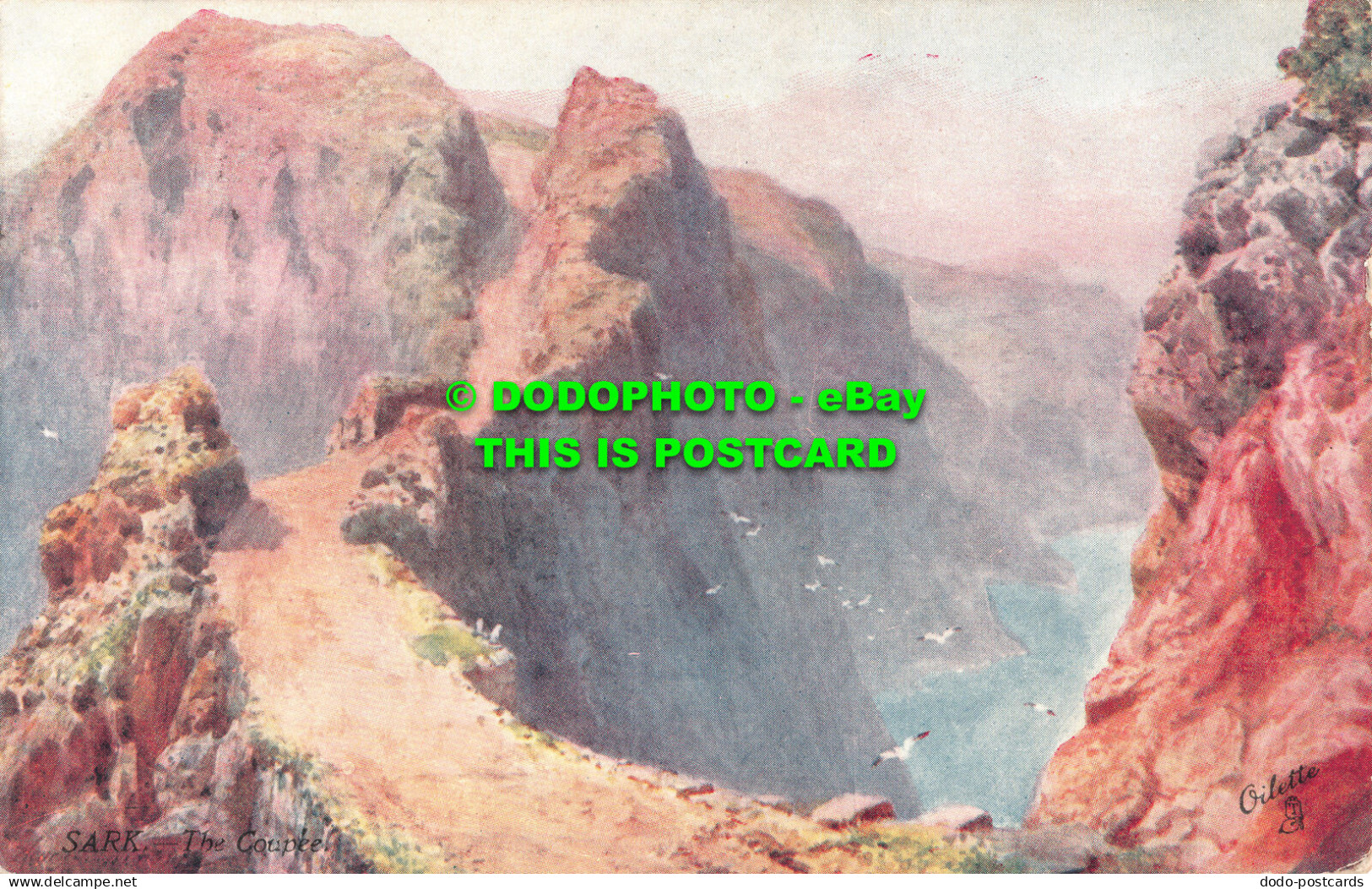 R512682 Sark. The Coupee. Tuck. Oilette. 7320. Alderney and Sark. Henry B. Wimbu