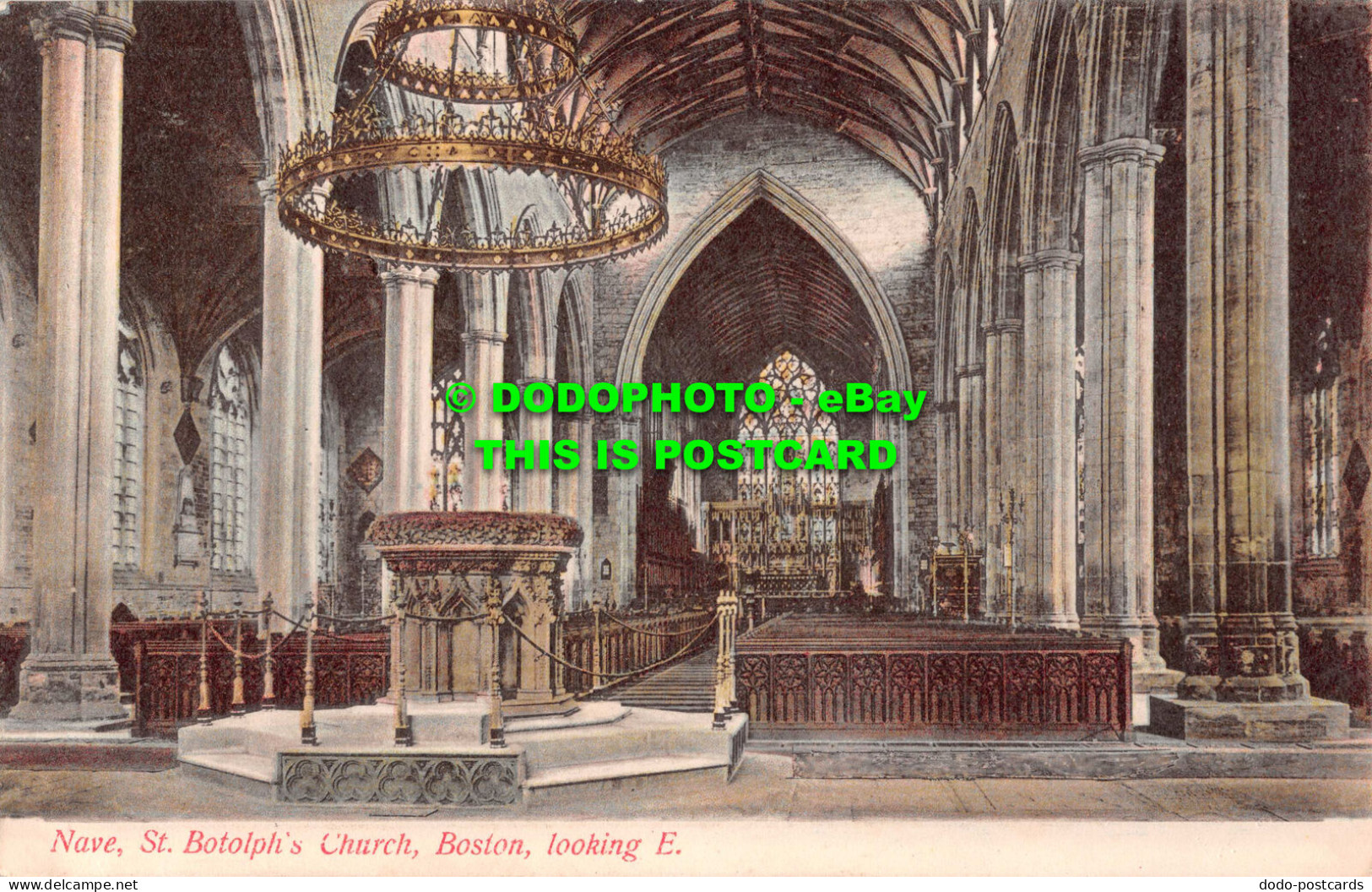 R531865 Boston. St. Botolph Church. Nave. Looking E. Wing. Boston Series. 1904