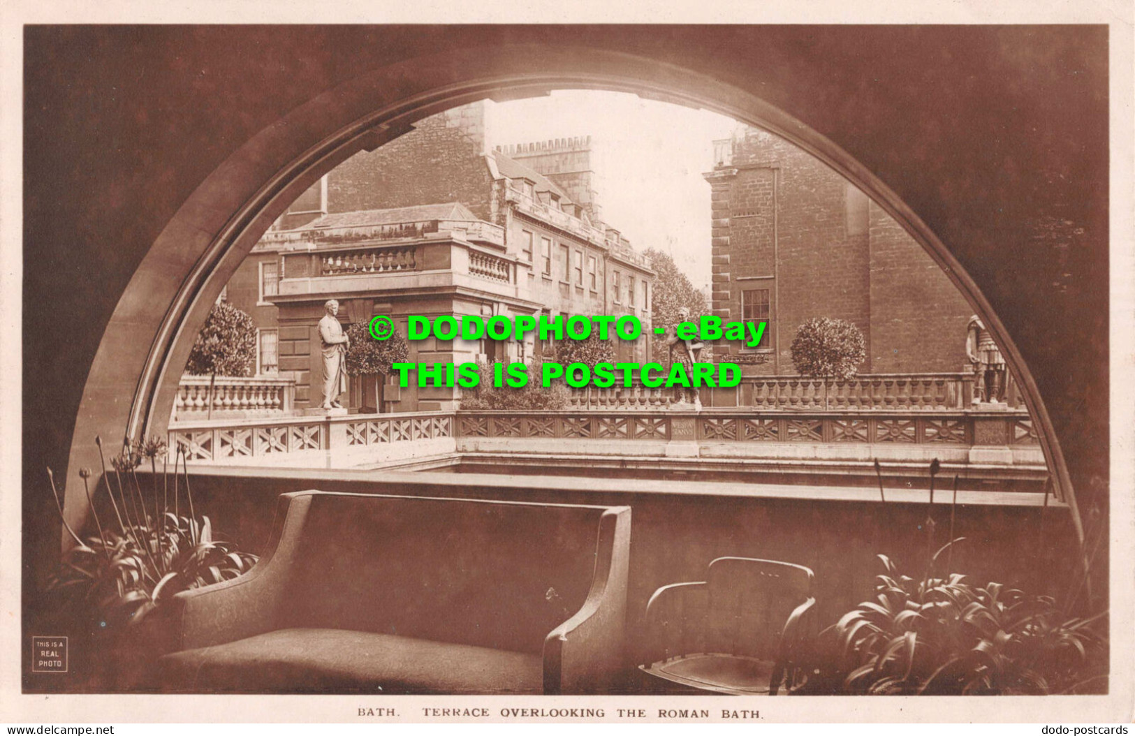 R537818 Bath. Terrace overlooking Roman Bath. RP. Bath Corporation