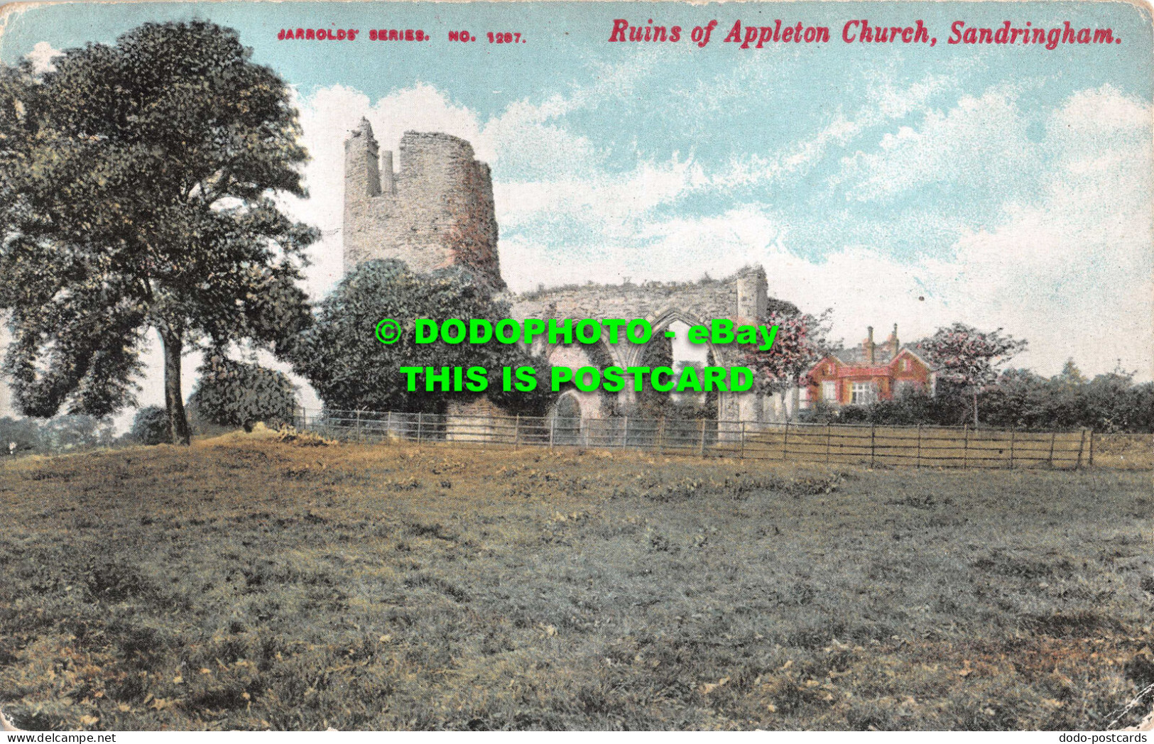 R539522 Ruins of Appleton Church. Sandringham. Jarrolds Series No. 1287