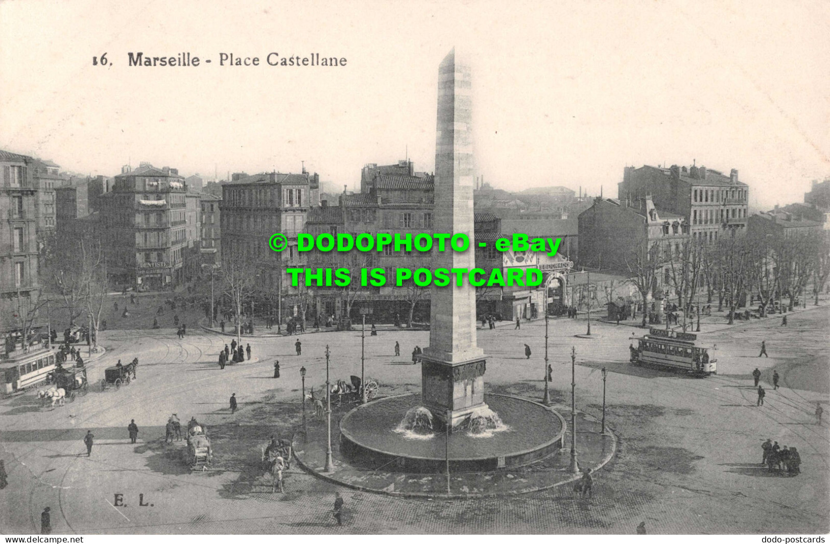 R543232 Marseille. Place Castellane. Postcard