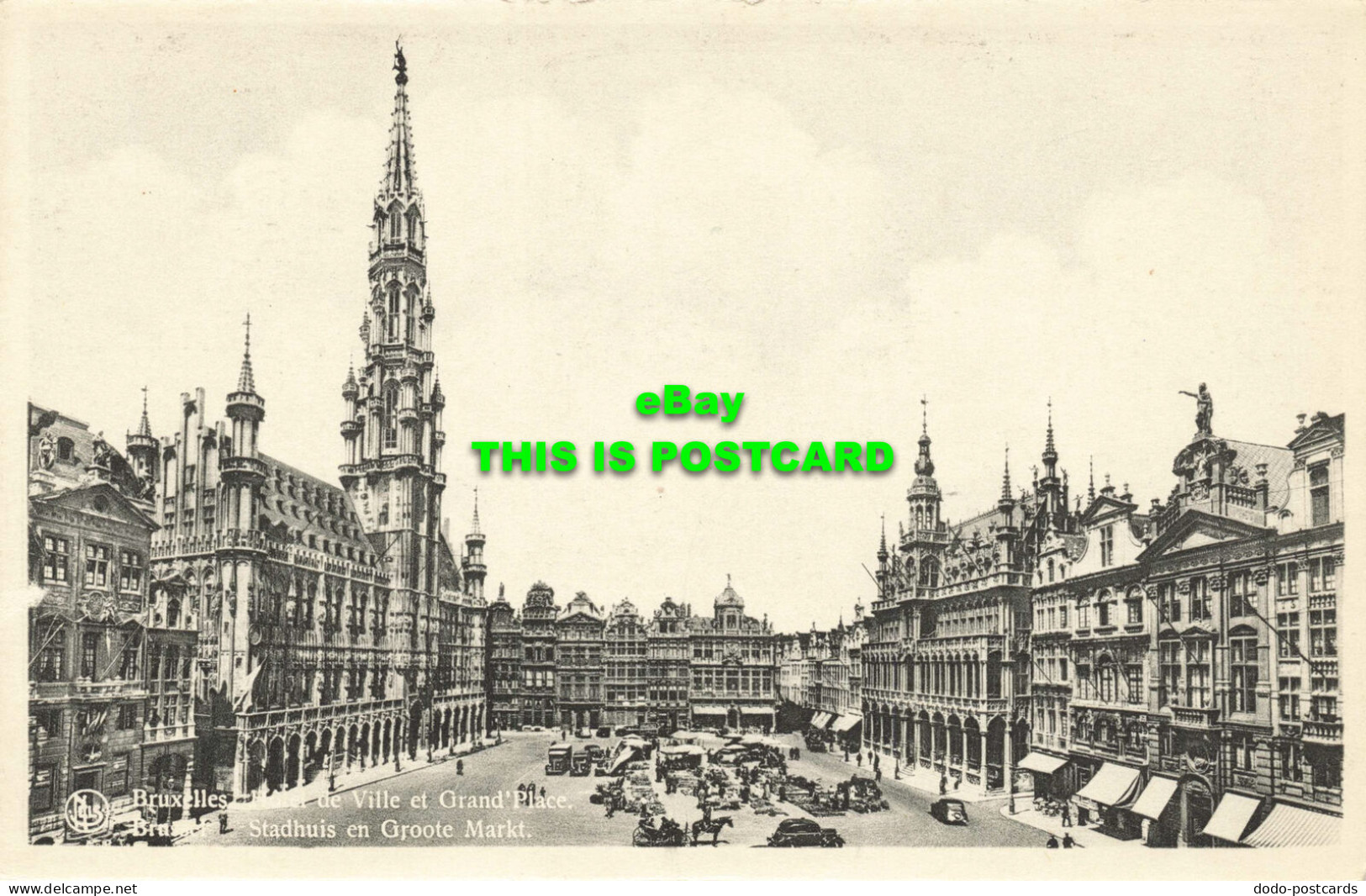 R589136 Nels. Bruxelles. Ville et Grand Place. Stadhuis en Groote Markt. A. Durr