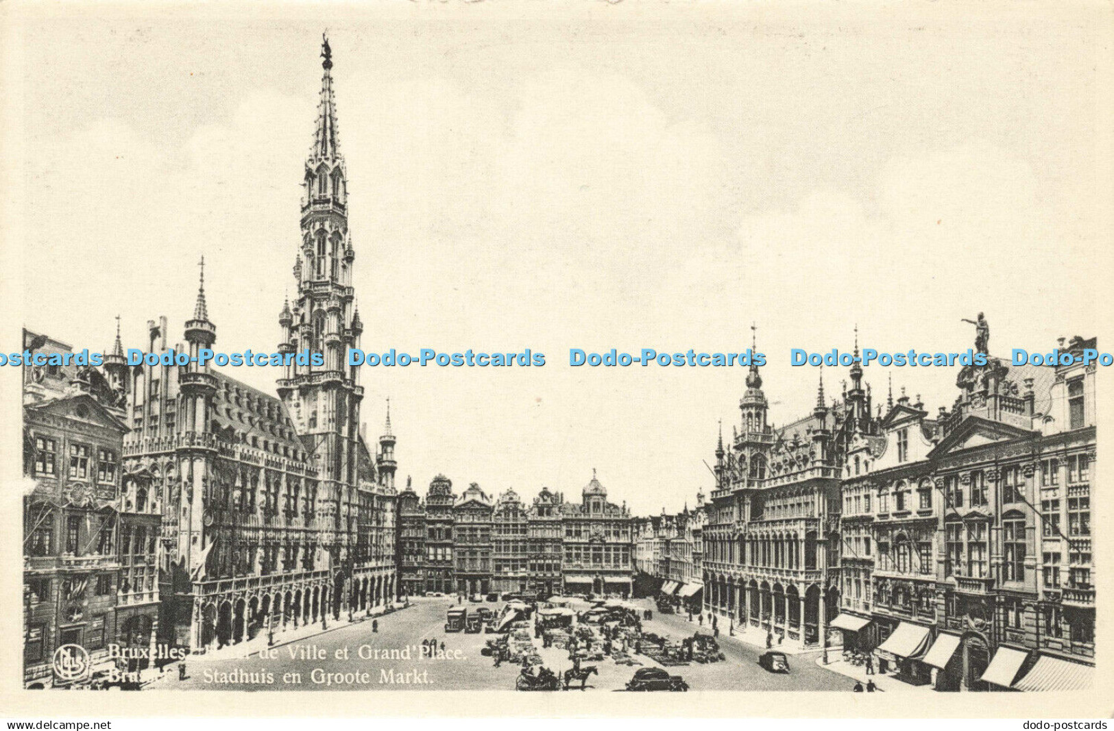 R589136 Nels Bruxelles Ville et Grand Place Stadhuis en Groote Markt A Durr et F