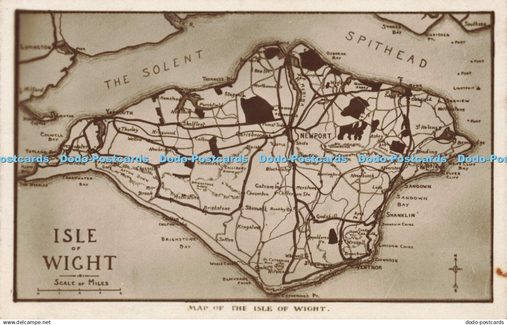 R601548 Isle of Wight Map of Isle of Wight RP