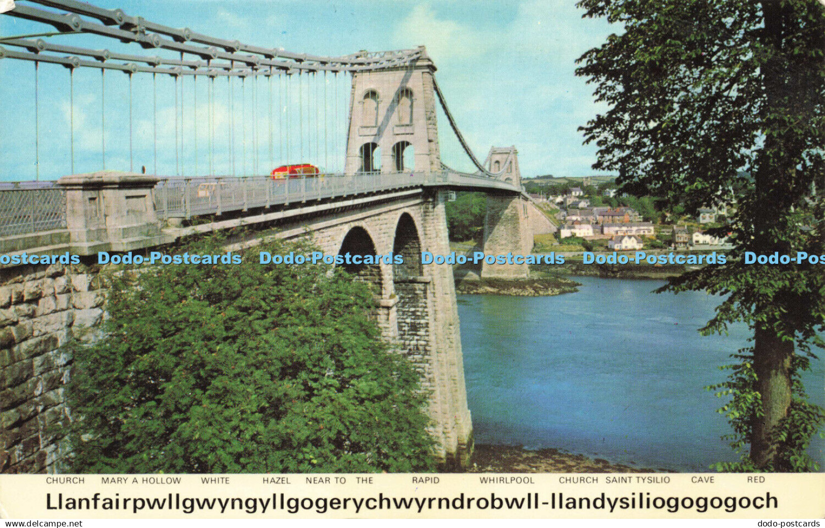 R605674 Menai Suspension Bridge Anglesey Dennis