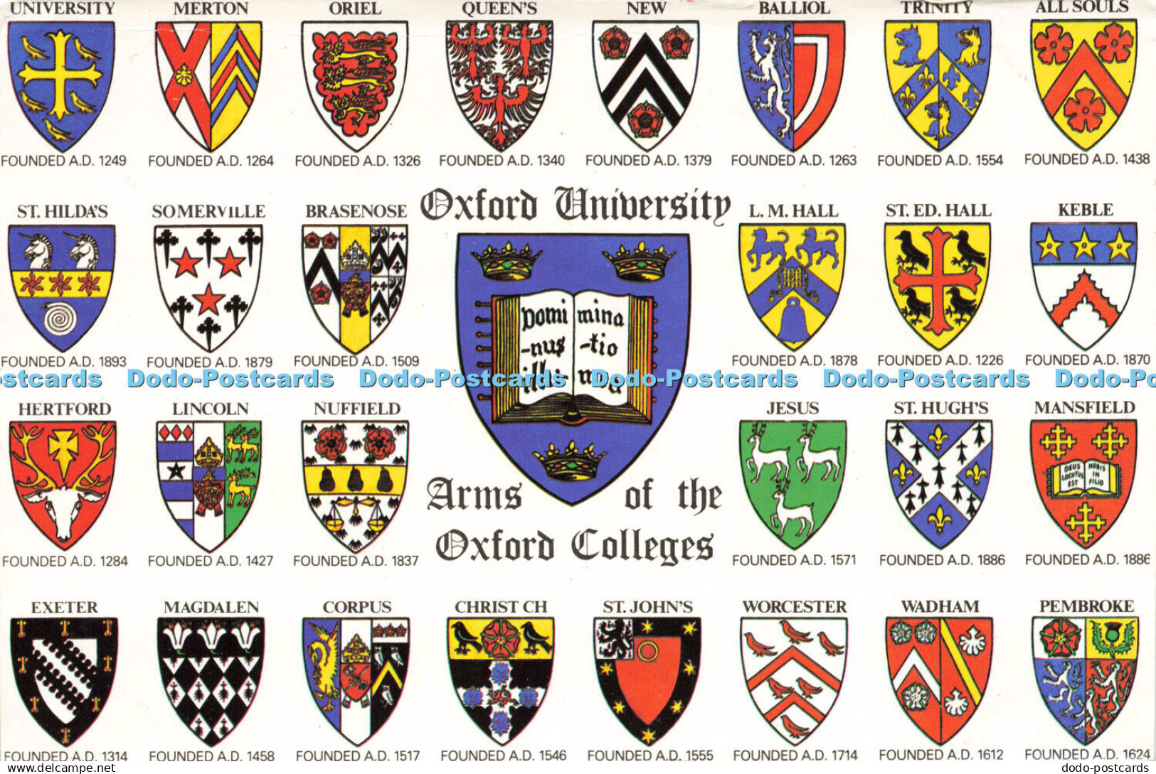 R612886 Oxford University Arms of Oxford Colleges Salmon